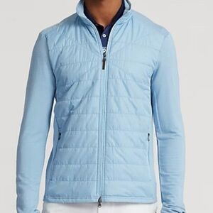 New RLX Ralph Lauren Men’s Light Blue Quilted Golf Sport Jacket Size m $248
